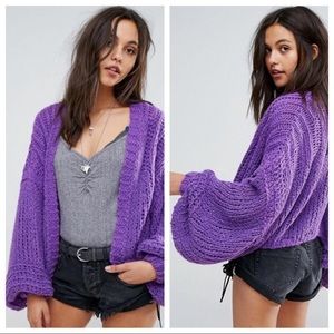 Free People Camomile Balloon Sleeve Cardigan